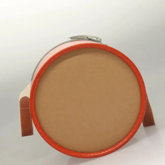 HERMES Saddle Box Wood Orange Silver Auth - Picture 5 of 16